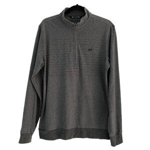 Travis Mathew GOLDEN GATE QUARTER ZIP Pullover California Size Medium Grey Light